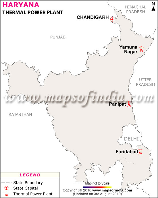 Haryana Thermal Power Plants Map