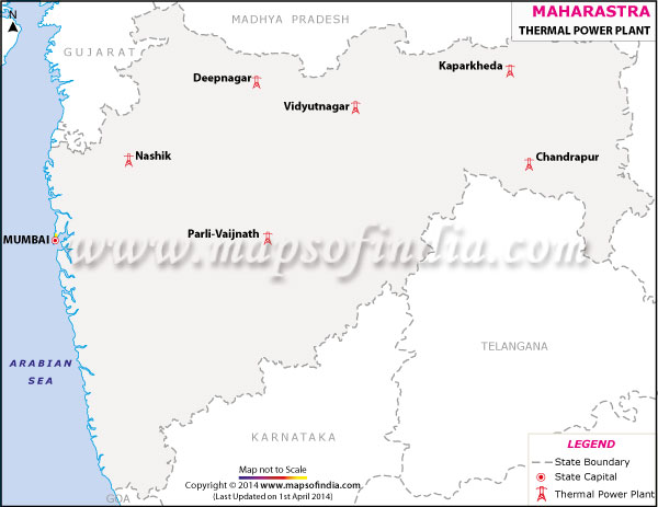 Maharashtra Thermal Power Plants Map