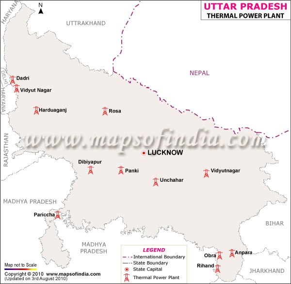 Uttar Pradesh Thermal Power Plants Map