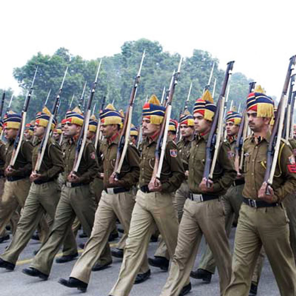 The spectacular march past by the armed forces