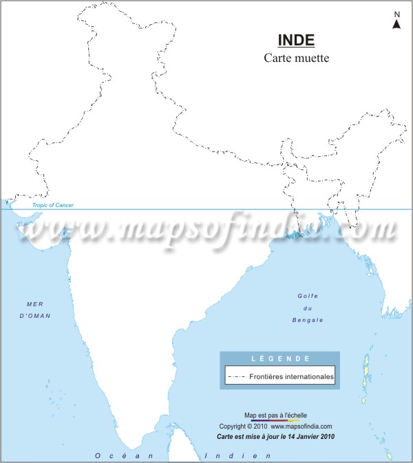 Carte muette de l'Inde