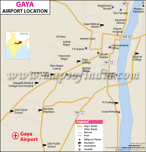 Gaya Airport Map