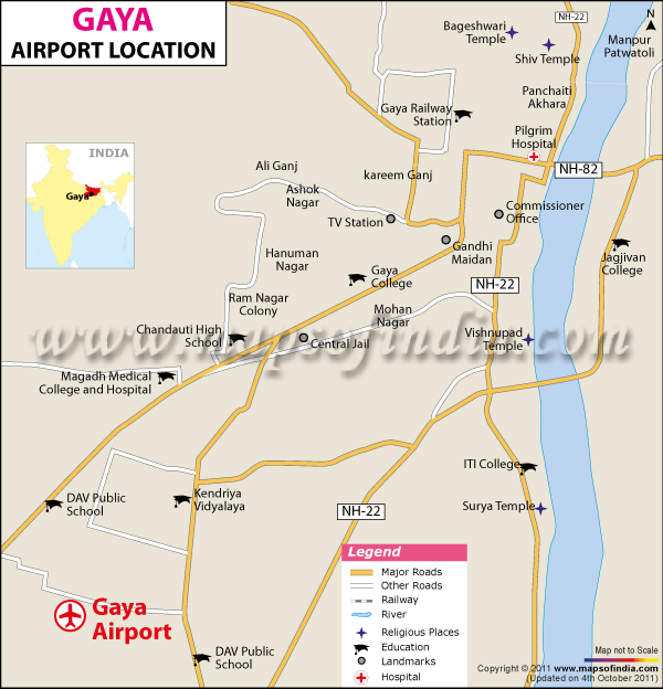 Gaya Airport Map