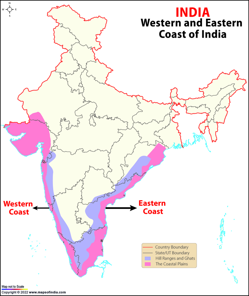 coastal plains map