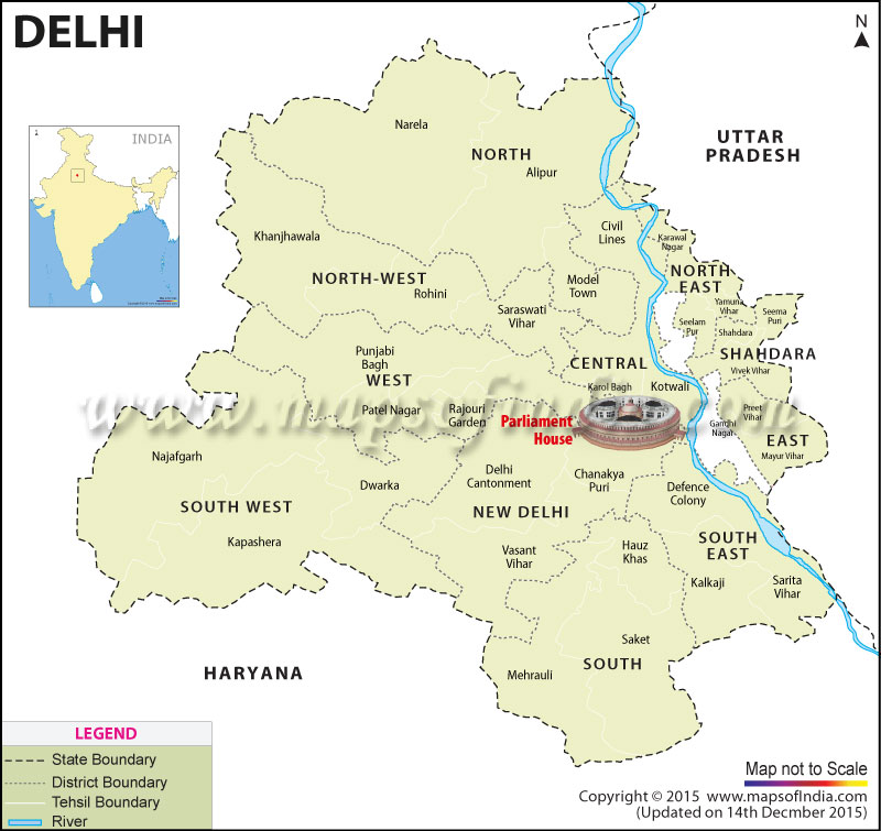 Location Map of Parliament of India