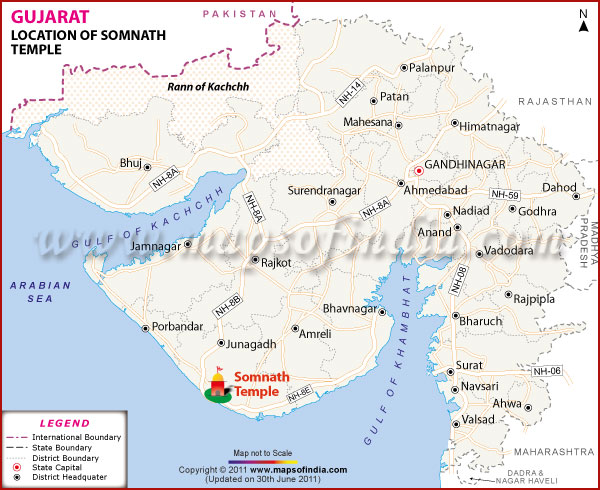 Somnath Temple Location Map