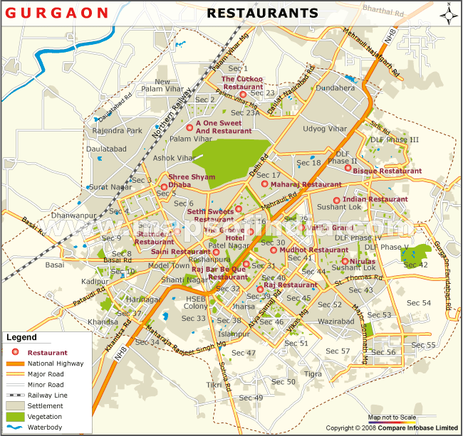 Map of Schools in Gurgaon