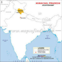 Himachal Pradesh Location Map
