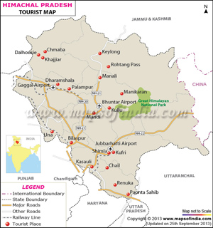 Himachal Pradesh Travel Map