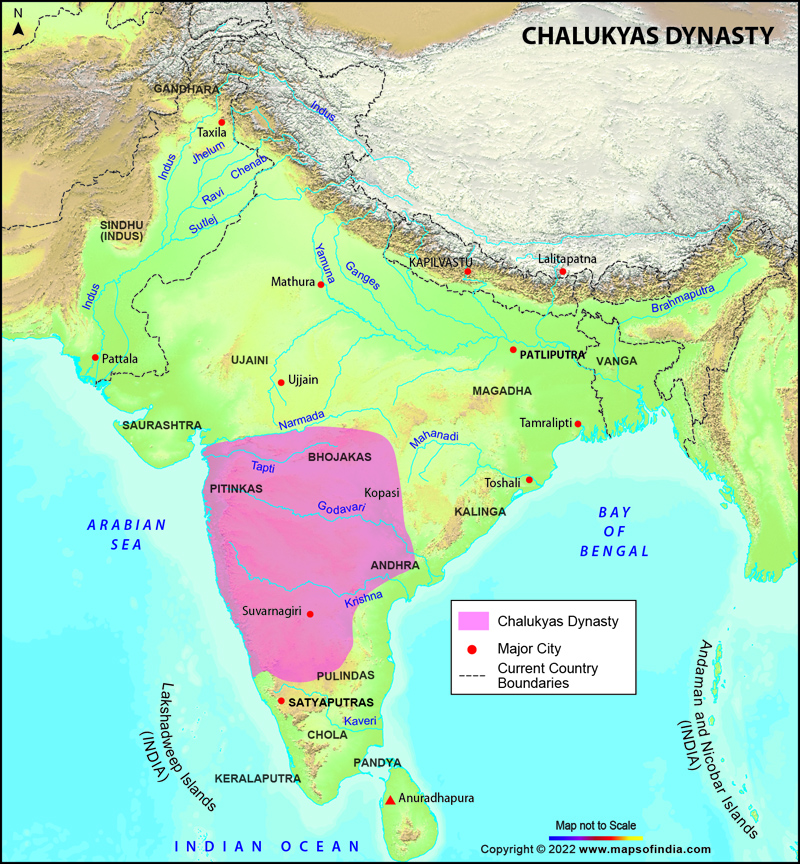 Map of Chalukya Dynasty