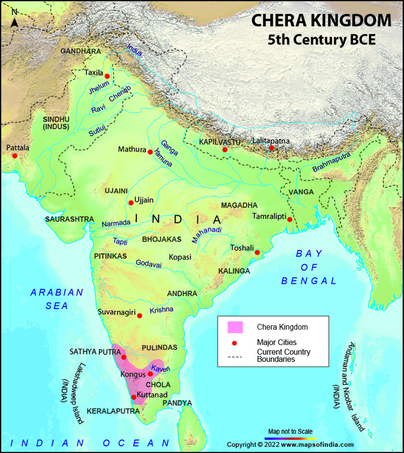 Map of Chera Dynasty