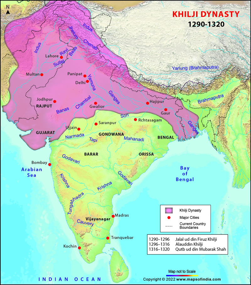 Map of Khilji Dynasty