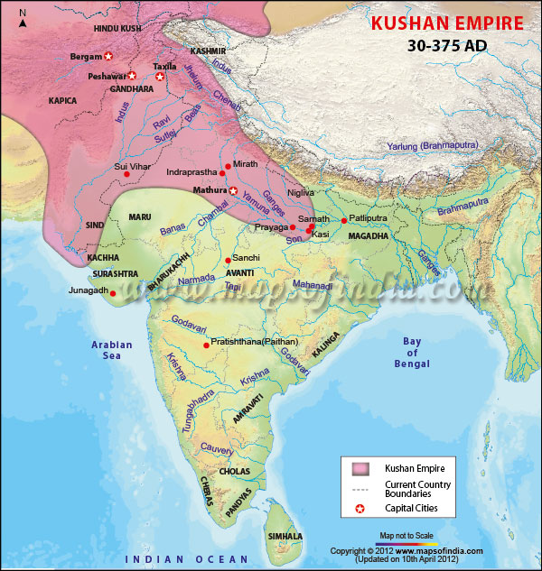 Map of Kushan Empire