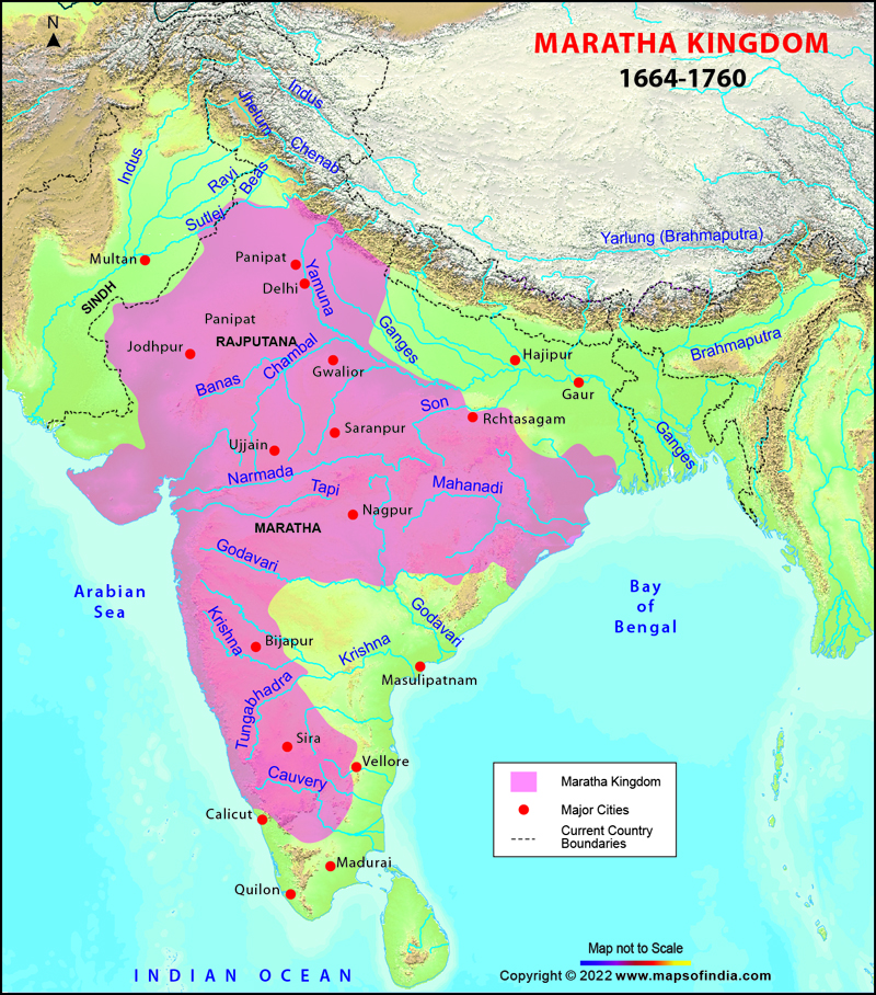 Map of Maratha Empire