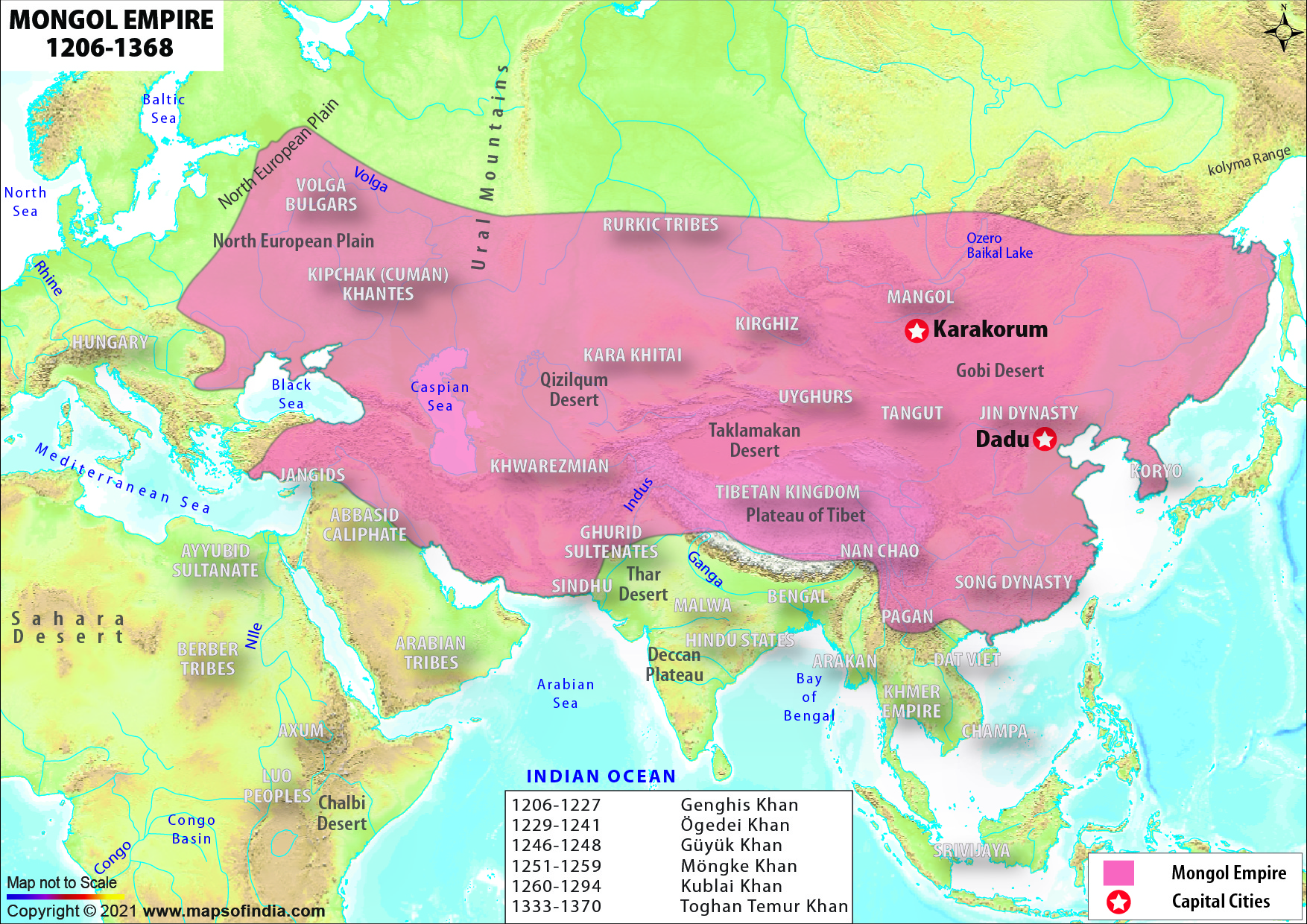 Map of Mongol Dynasty