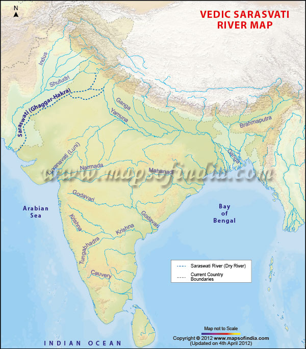 Map of Sarasvati River