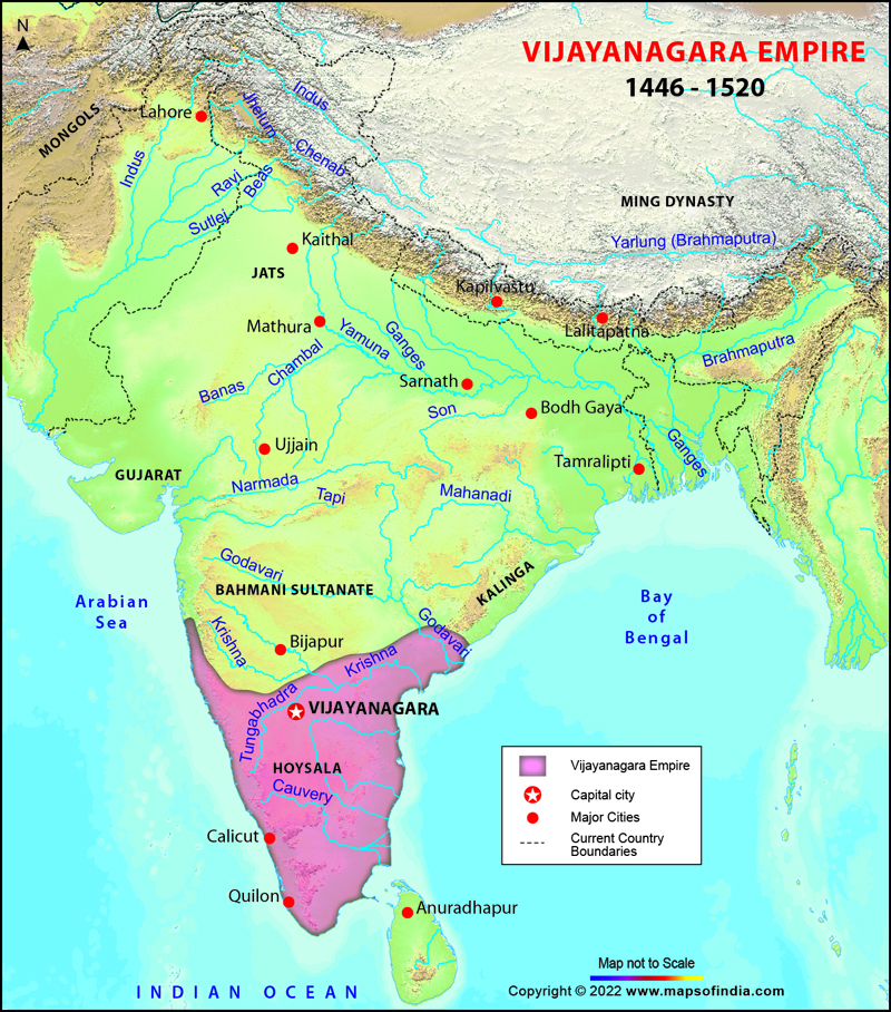 Map of Vijayanagara Empire