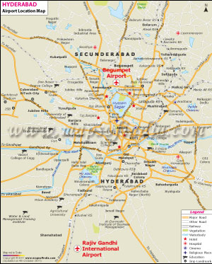 Hyderabad Airport Location Map