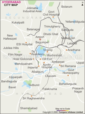 Sr Nagar Hyderabad Map Hyderabad, Hyderabad City Map
