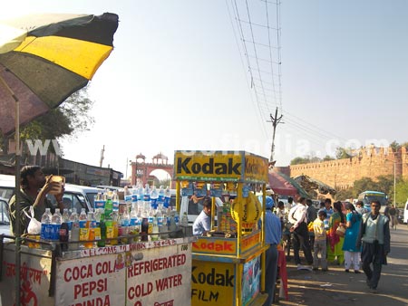 Delicacies In Front Of Red Fort