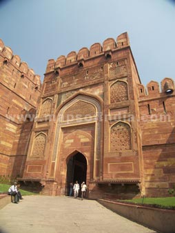 Entering Red Fort
