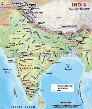 India Physical Map