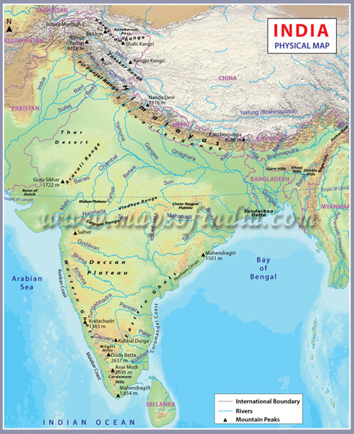 India Physical Map