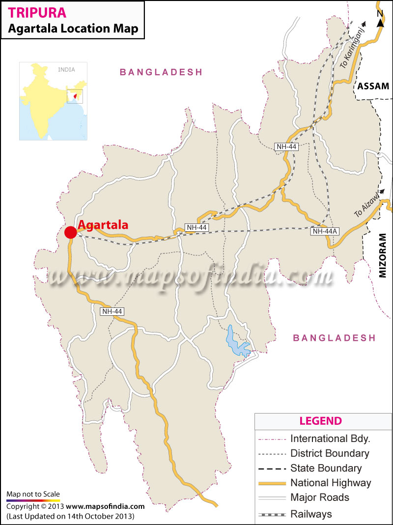 Agartala Location Map