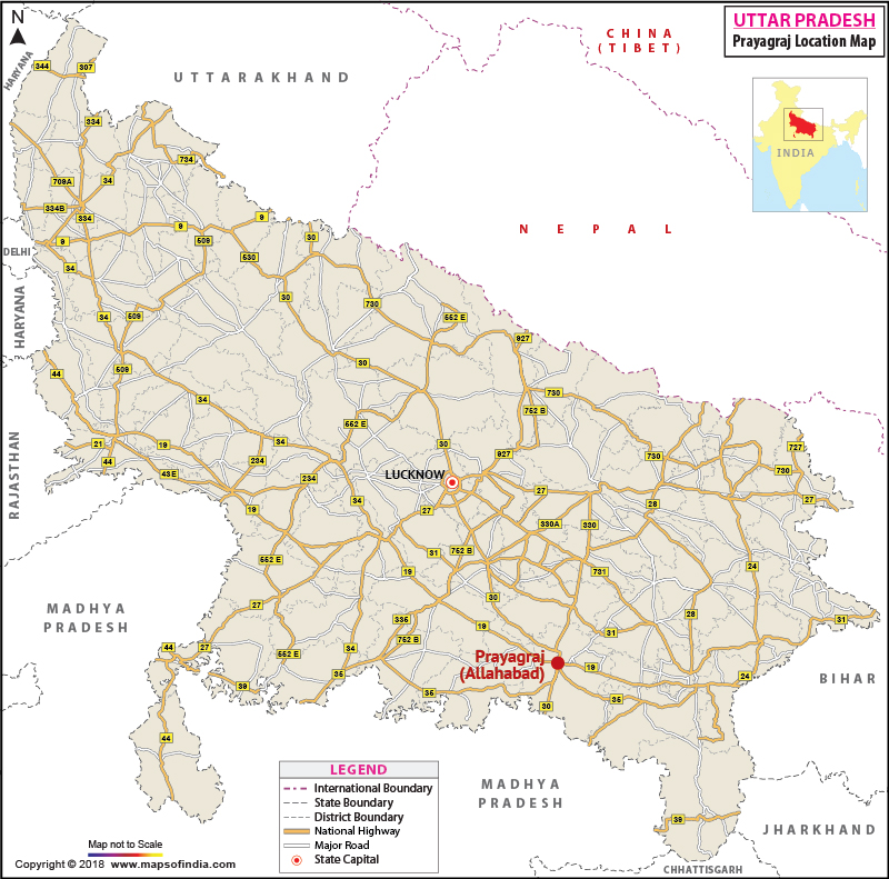 Allahabad Location Map