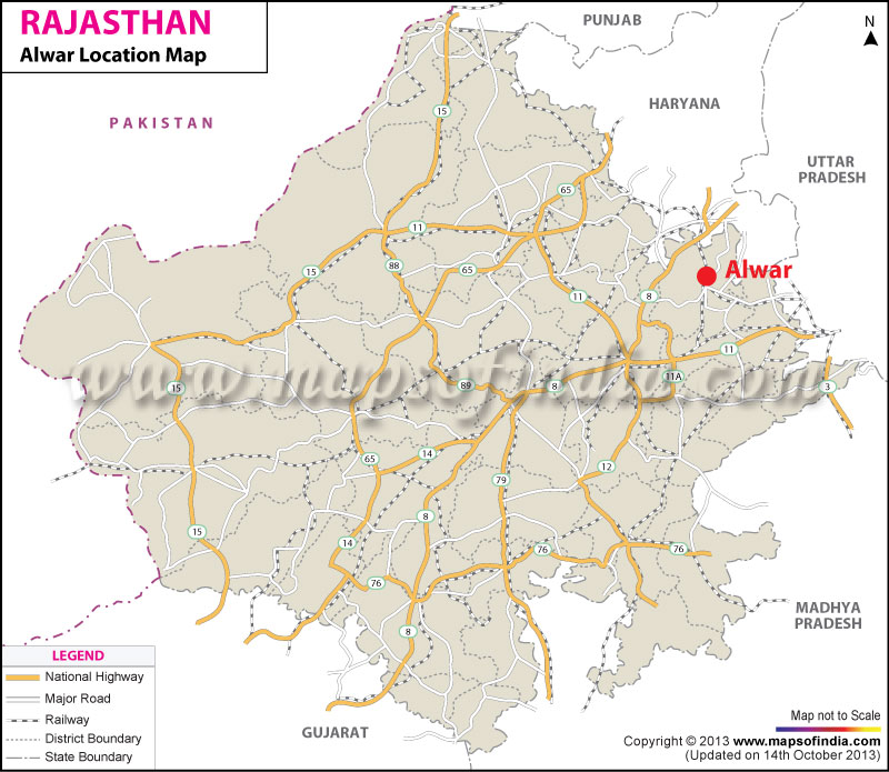 Alwar Location Map