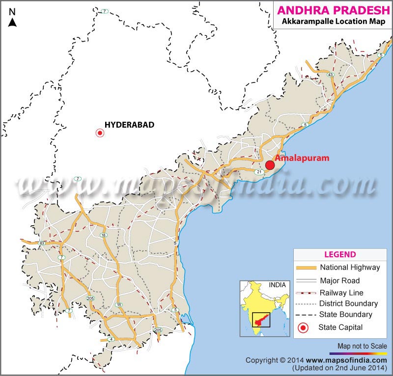 Amalapuram Location Map