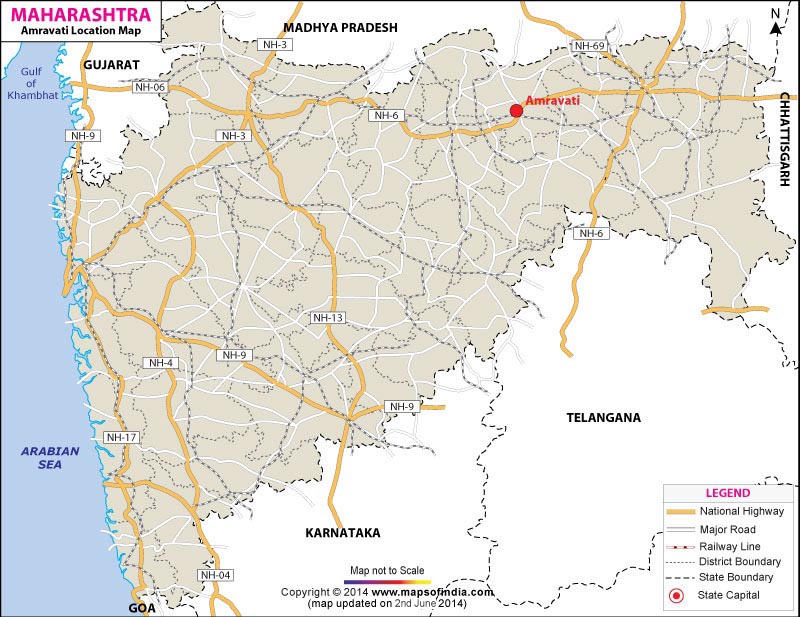 Amravati Location Map