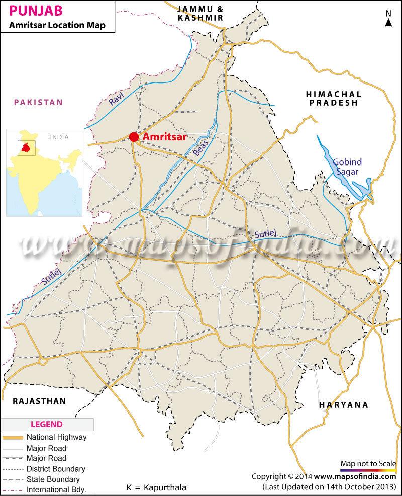 Amritsar In Political Map Of India - Uf Calendar Spring 2024