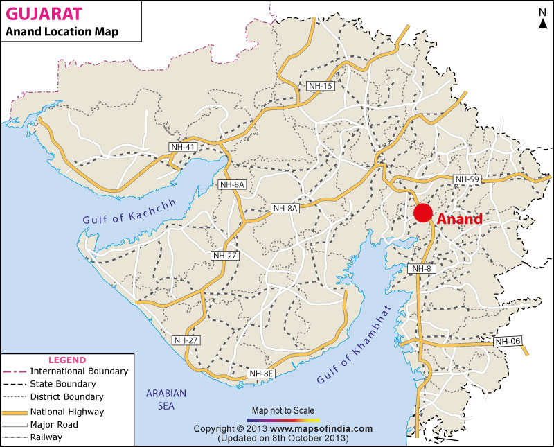 Anand Location Map