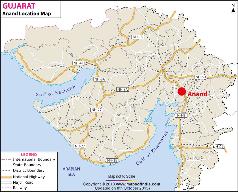 Anand Location Map 