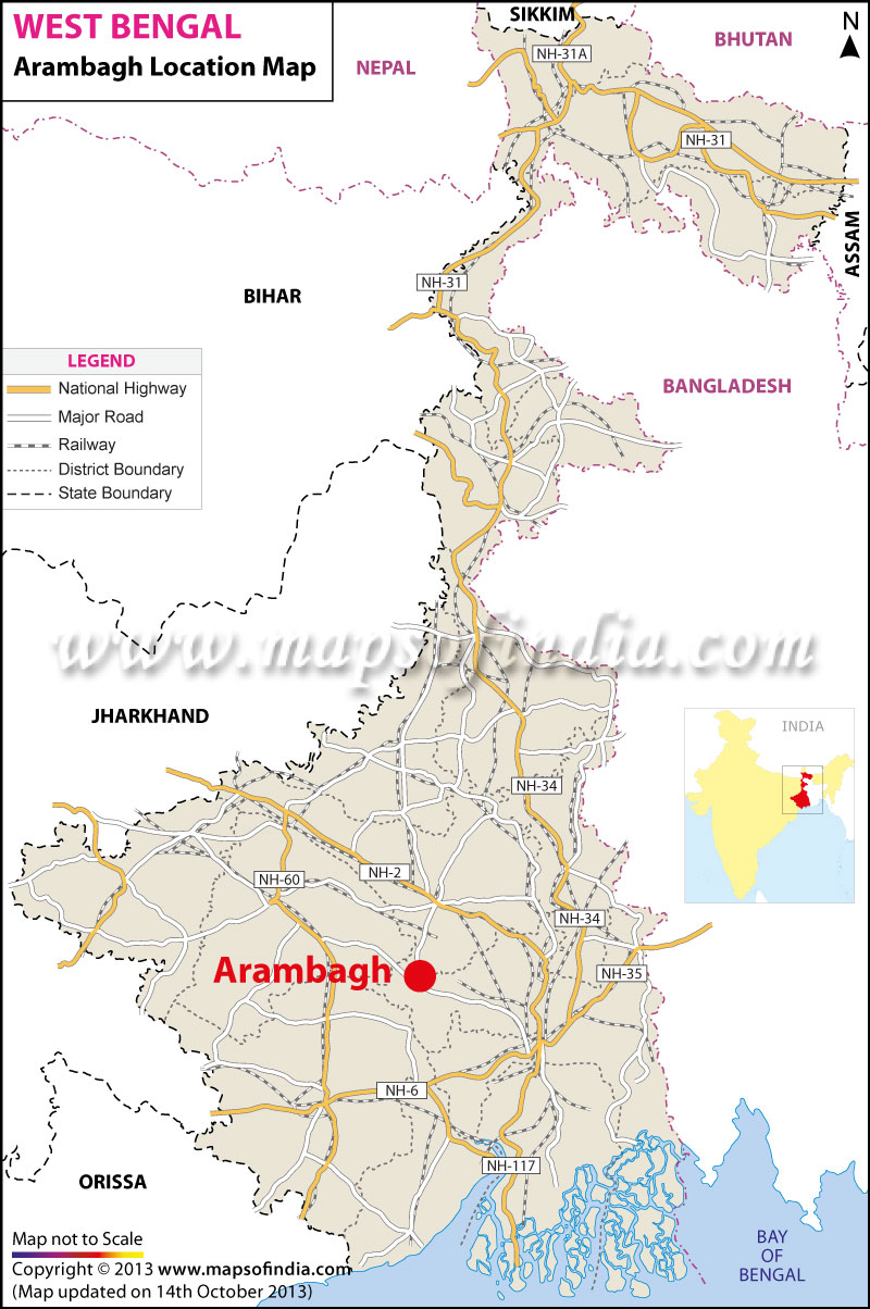 Arambagh Location Map