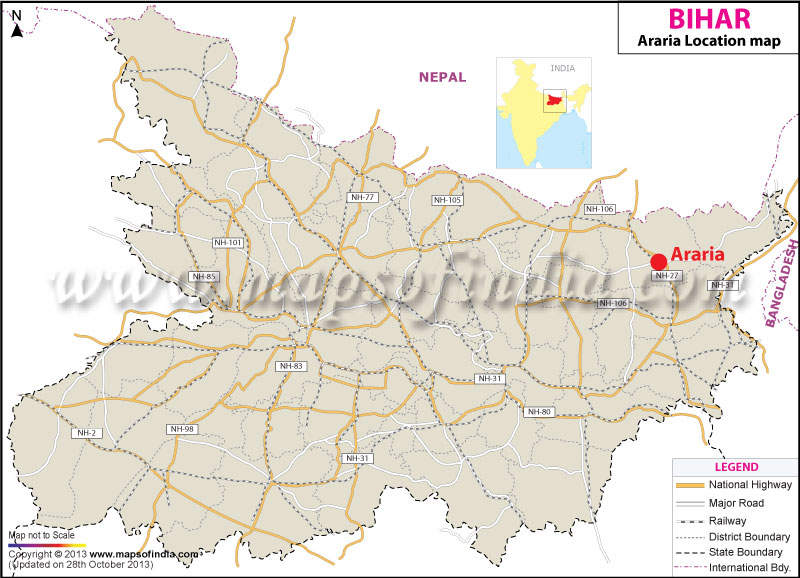 Araria Location Map