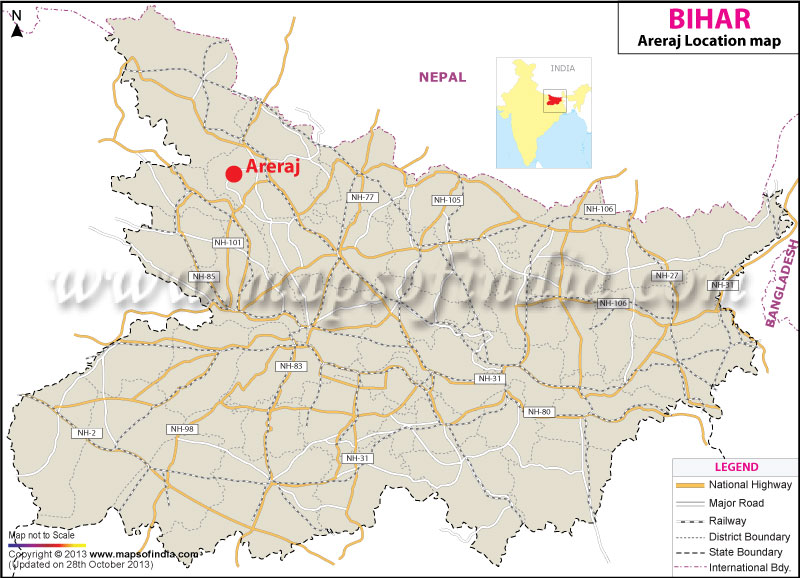 Areraj Location Map