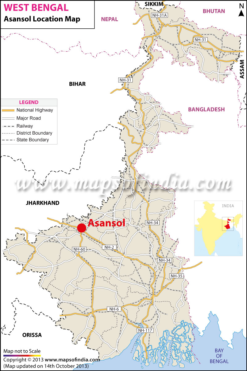 Asansol Location Map