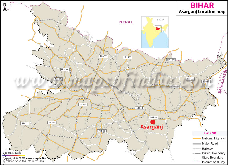 Asarganj Location Map