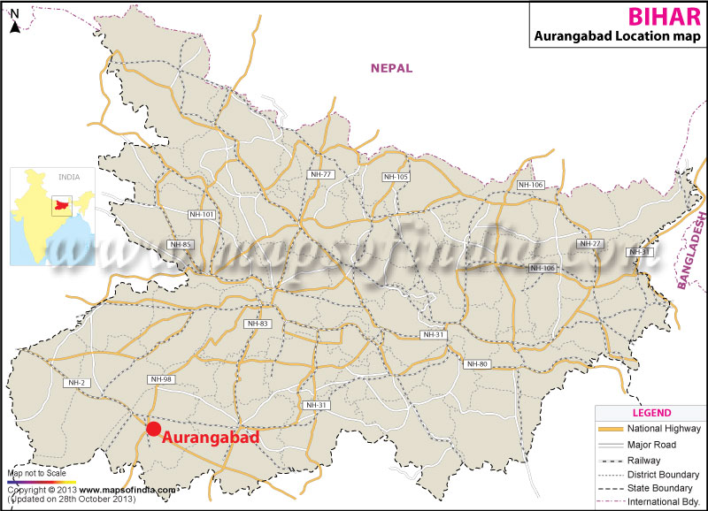 Aurangabad Location Map