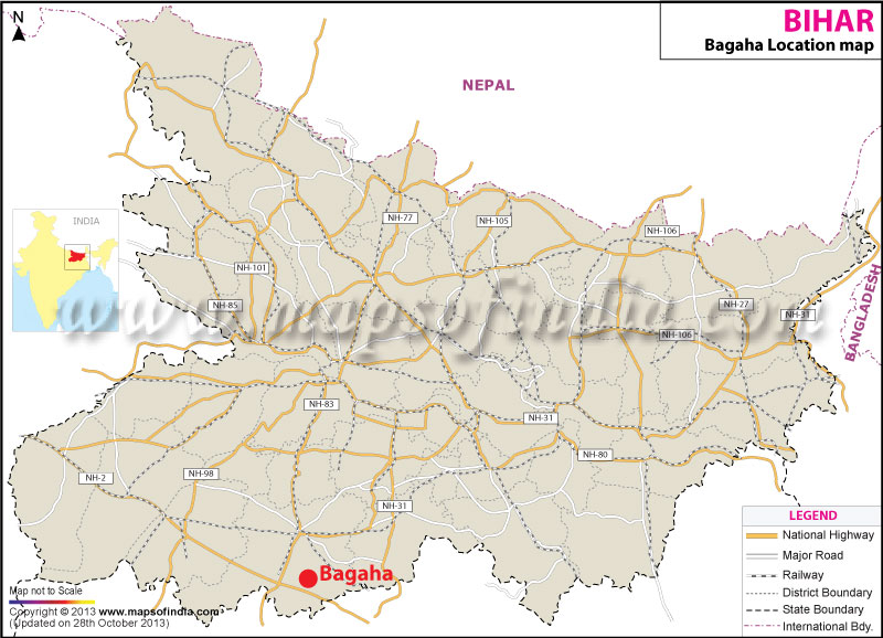 Bagaha Location Map