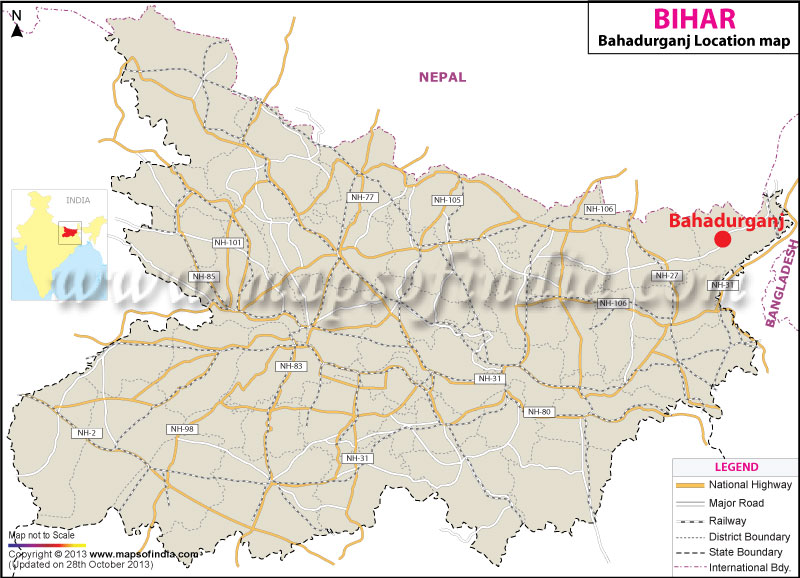 Bahadurganj Location Map