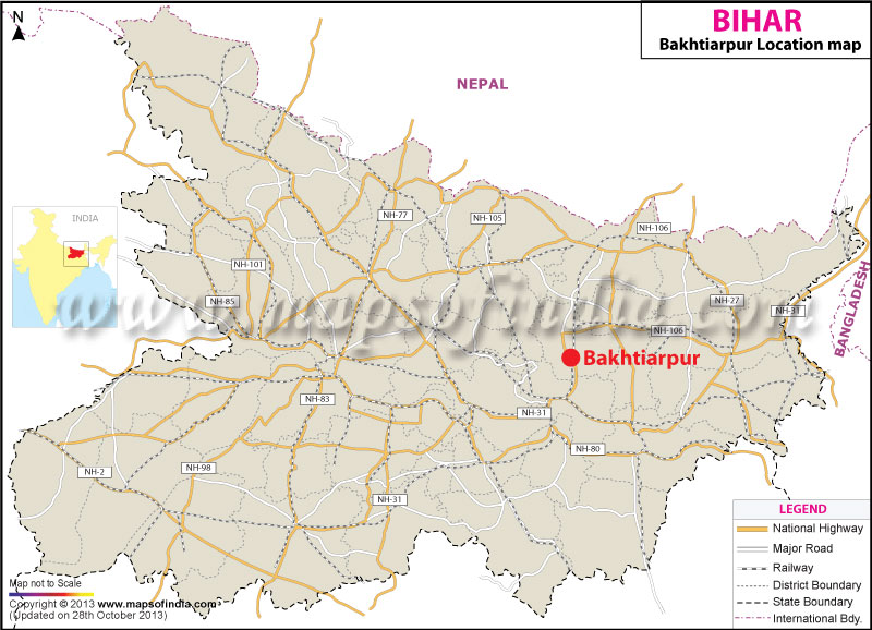 Bakhtiarpur Location Map
