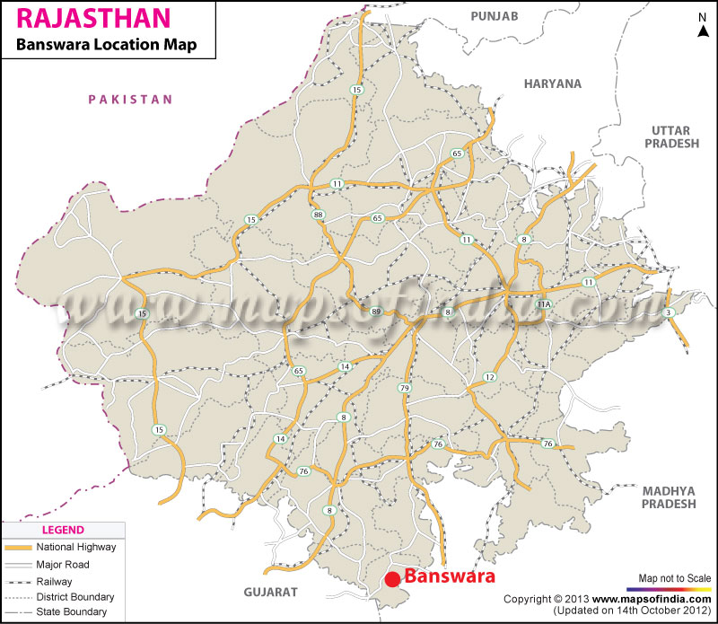 Banswara Location Map