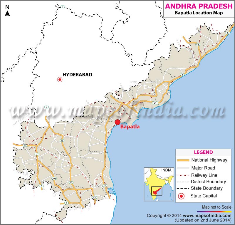 Bapatla Location Map