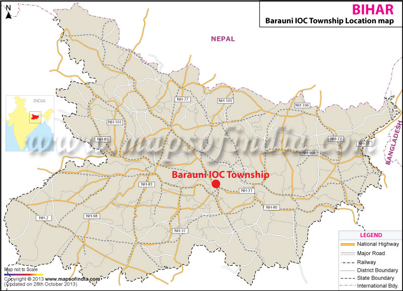 Barauni Ioc Township Location Map