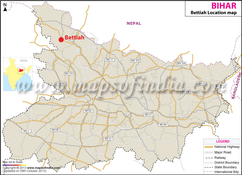 Bettiah Location Map