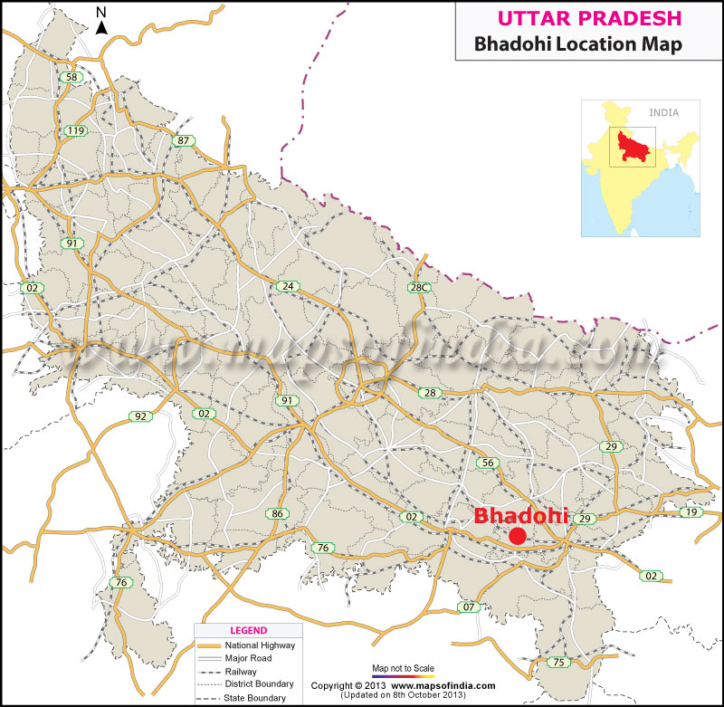 Bhadohi Location Map