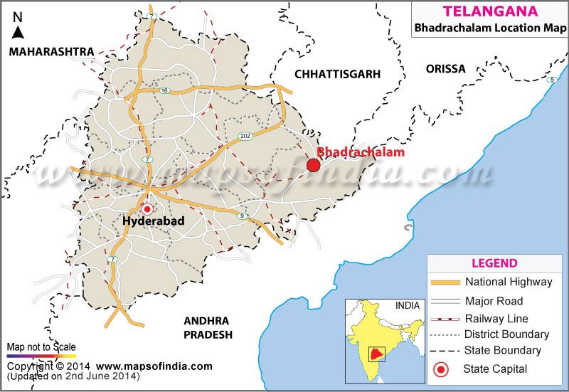 Bhadrachalam Location Map
